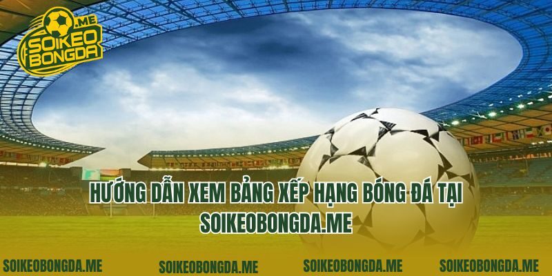 Hướng dẫn xem bảng xếp hạng bóng đá tại merryimage.com.tw